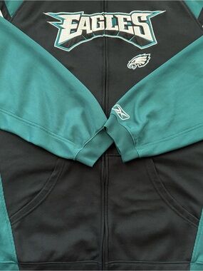 Reebok NFL Philadelphia Eagles Full‑Zip Hoodie – Men’s XL